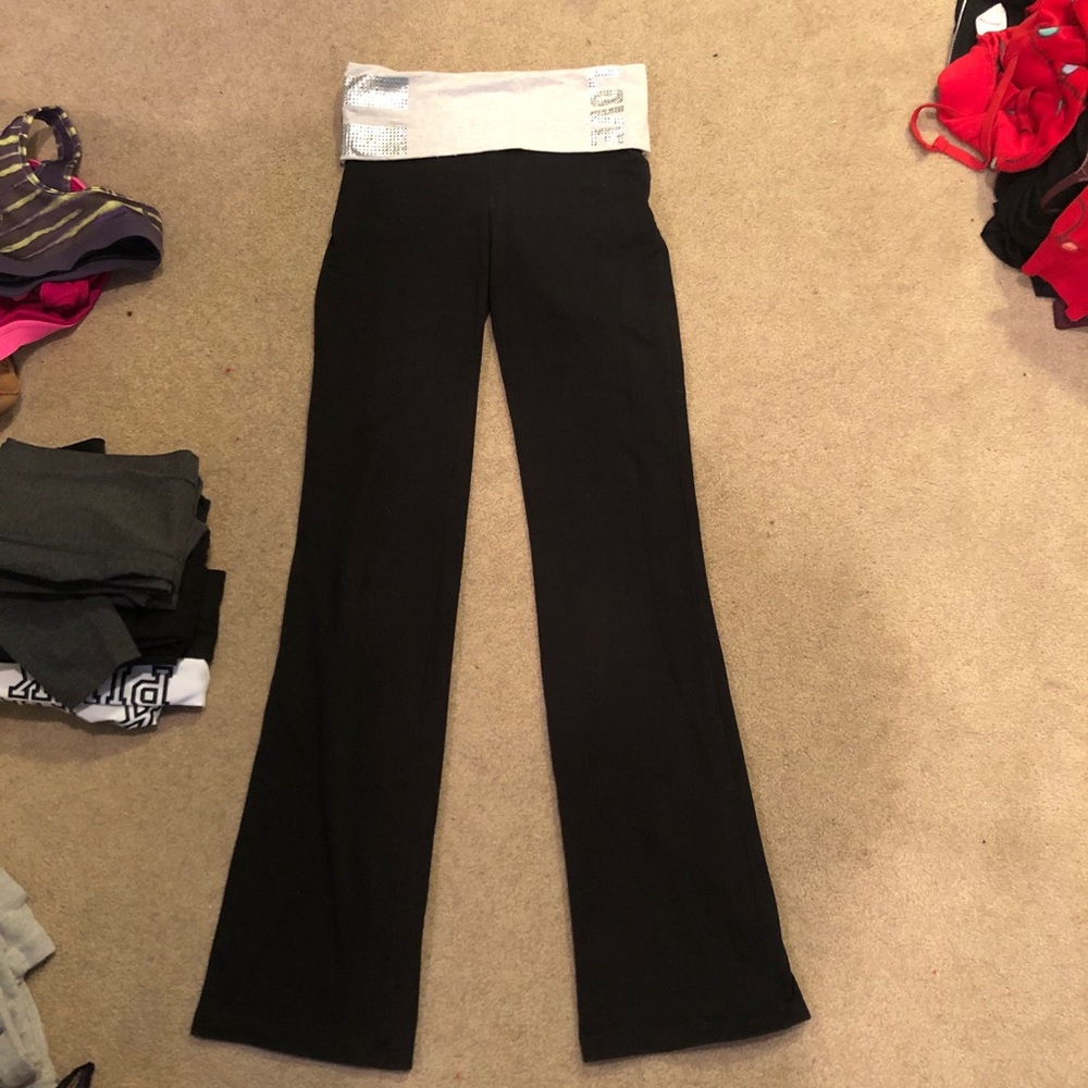 VS Pink Bling Banded Yoga Pants